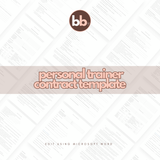 Personal Trainer Agreement Template