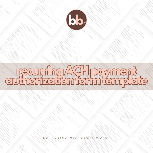 Recurring ACH Payment Authorization Form Template