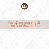 Lactation Consultant Contract Template