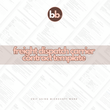 Freight Dispatch Carrier Contract Template