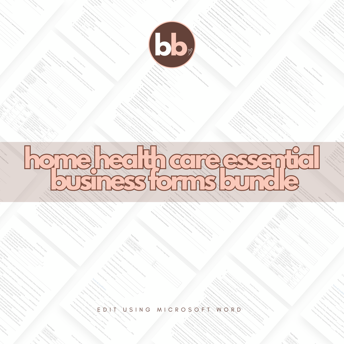 Home Health Care Essential Business Forms Bundle