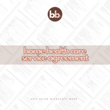 Home Health Care Service Agreement Template