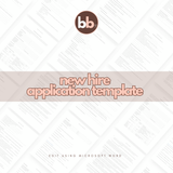 New Hire Application Template