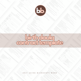 Birth Doula Contract Template