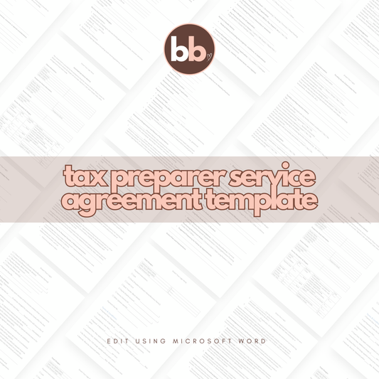 Tax Preparer Service Agreement Template