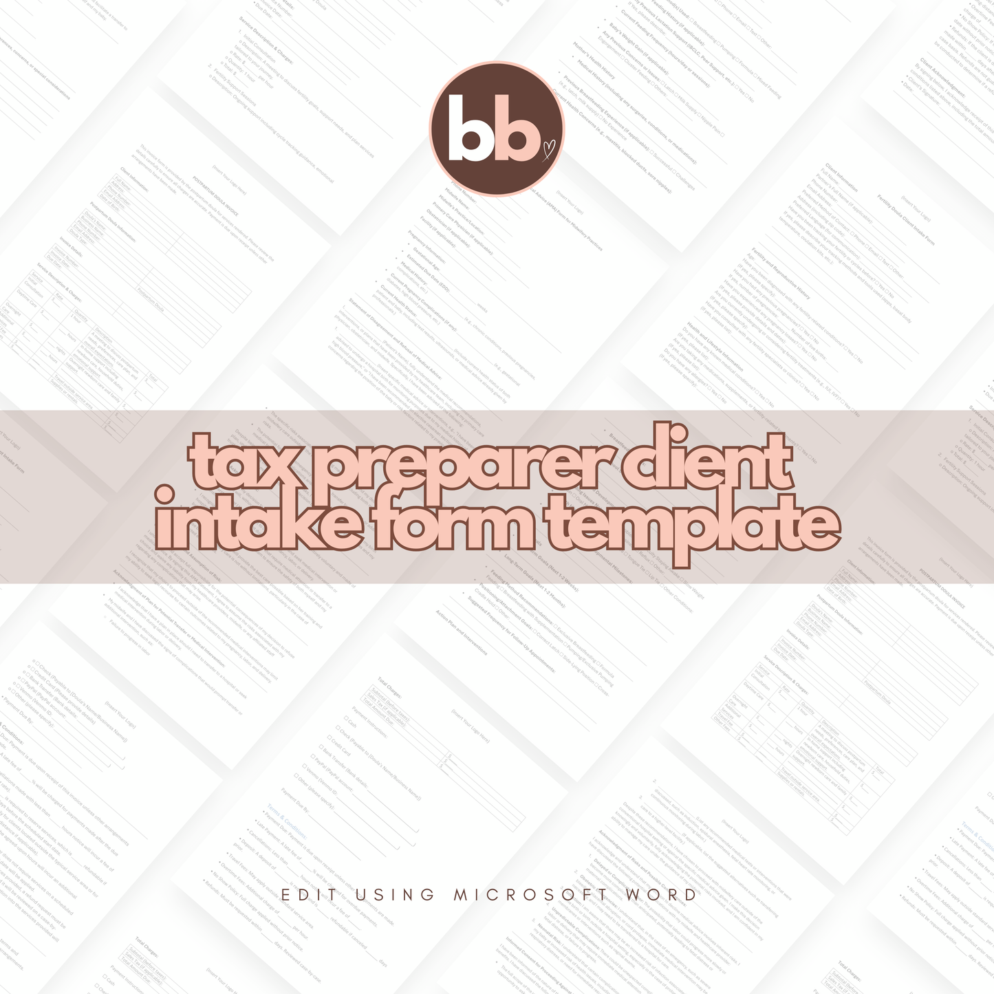 Tax Preparer Client Intake Form Template