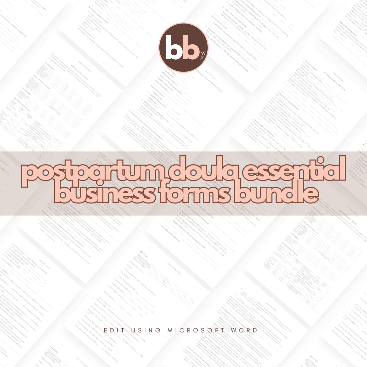Postpartum Doula Essential Business Forms Bundle