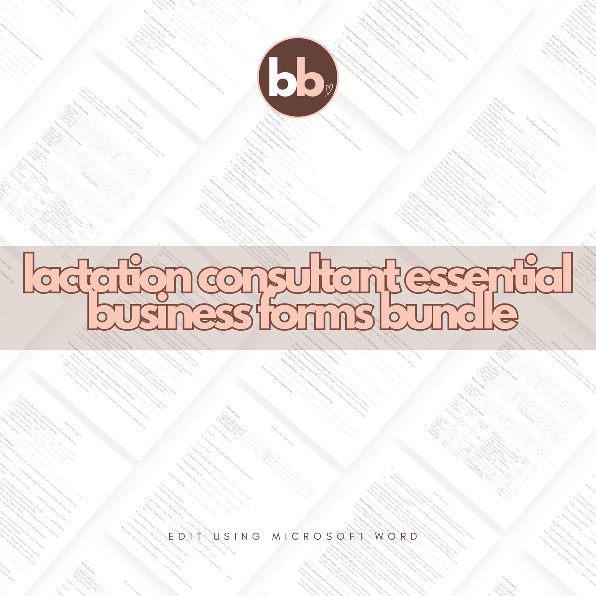 Lactation Consultant Essential Business Forms Bundle