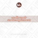 Credit Repair Service Agreement Template