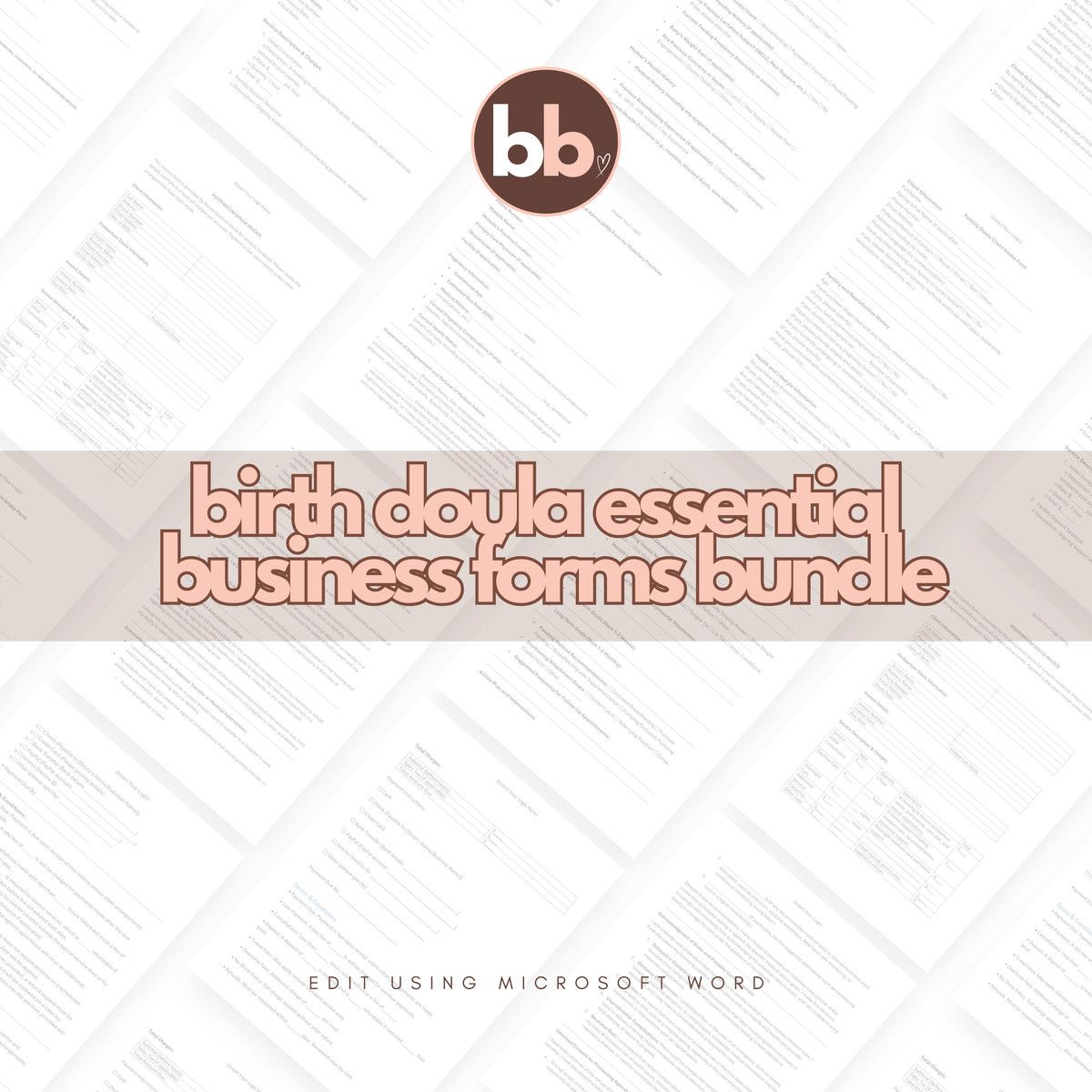Birth Doula Essential Business Forms Bundle