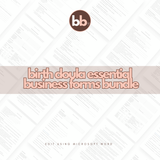 Birth Doula Essential Business Forms Bundle