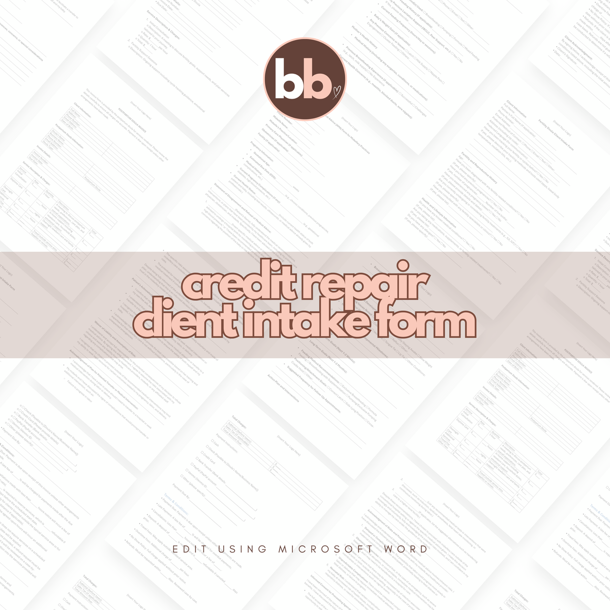 Credit Repair Client Intake Form Template