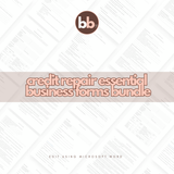 Credit Repair Essential Business Forms Bundle