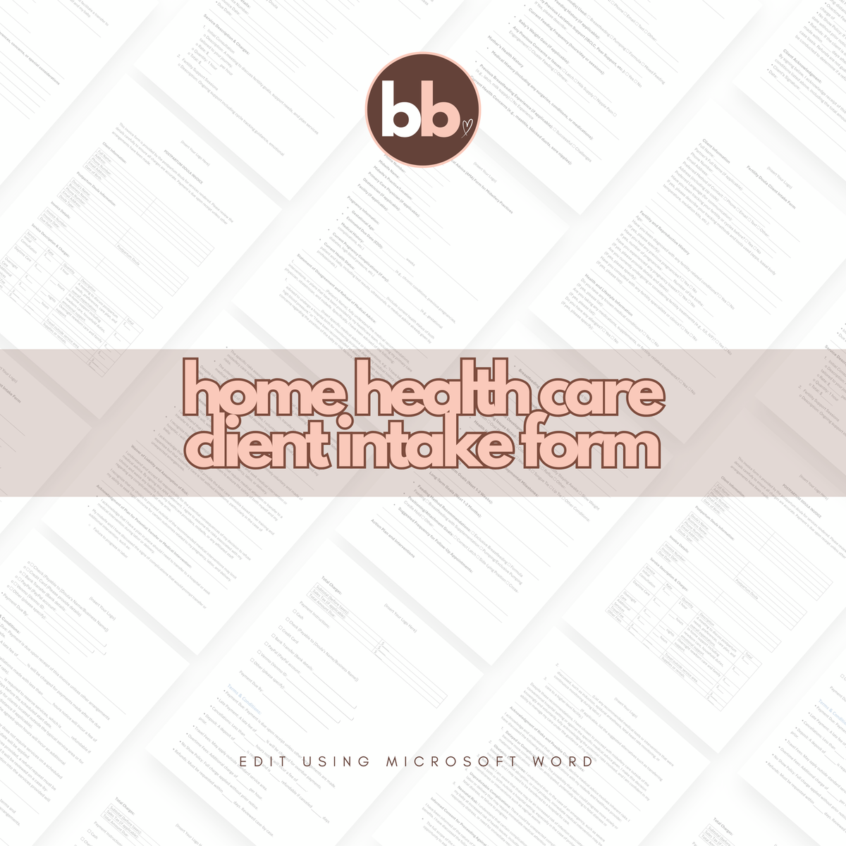 Home Health Care Client Intake Form Template